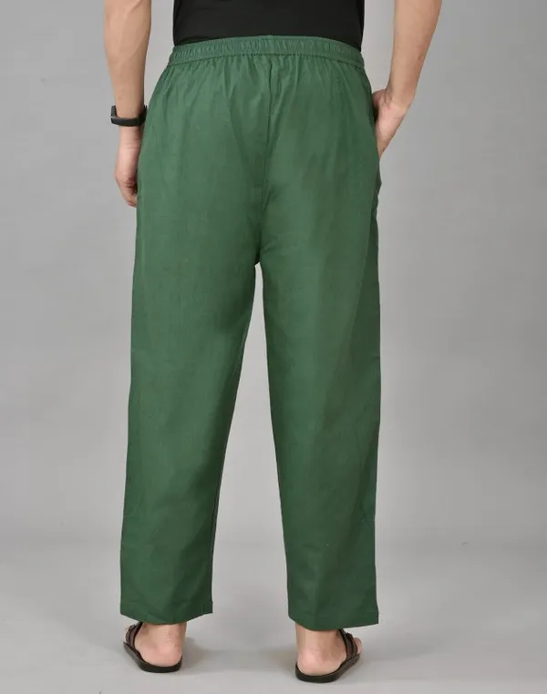 Bottel_Green_Cotton_Solid_Premium_&_Elegant_Handloom_Pant_For_Men