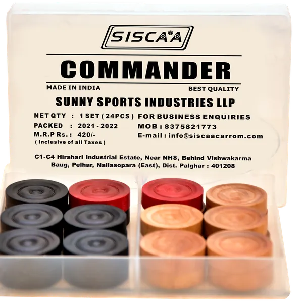 Siscaa_Commander_Carrom_Coin_Set_-_32_Mm