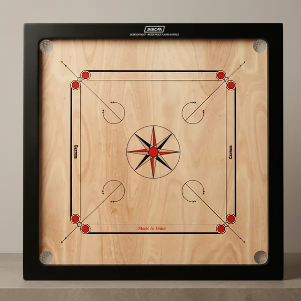 Siscaa_Pluto_Super_Carrom_Board_Includes_Coin,Striker_And_Powder_-_33_Inch