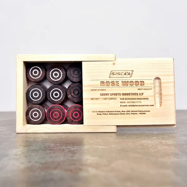 Siscaa_Rosewood_Carrom_Coin_Set_-_15X11X3_Cm