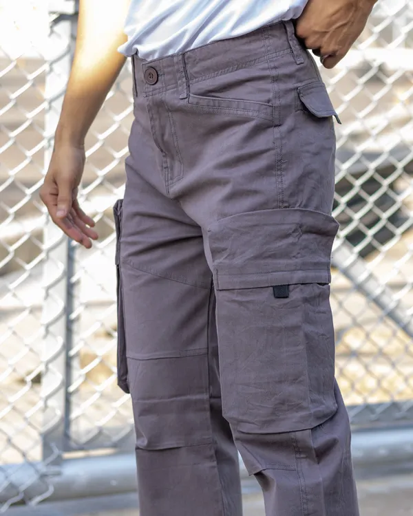 Dark_Grey_Cotton_Casual_Cargo_Pants_|_For_Men