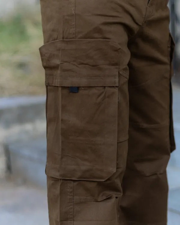 Coffee_Cotton_Casual_Cargo_Pants_|_For_Men