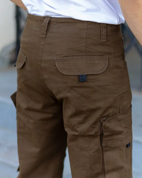 Coffee_Cotton_Casual_Cargo_Pants_|_For_Men