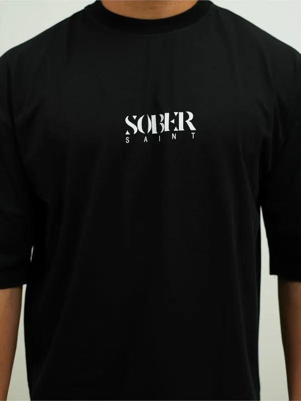 Black_Cotton_Lycra_Oversized_Fit_T-Shirt_For_Men