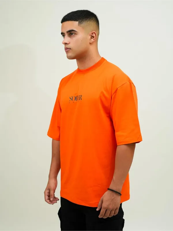 Orange_Cotton_Lycra_Oversized_Fit_T-Shirt_For_Men