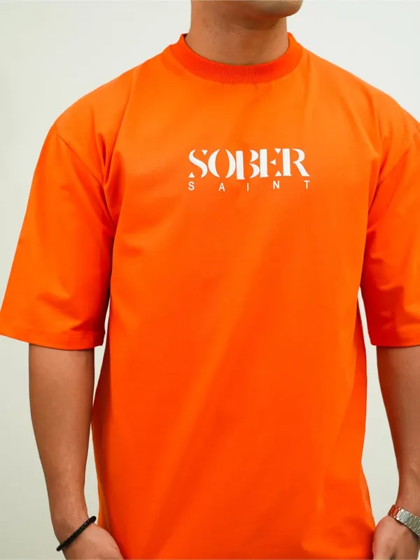 Orange_Cotton_Lycra_Oversized_Fit_T-Shirt_For_Men