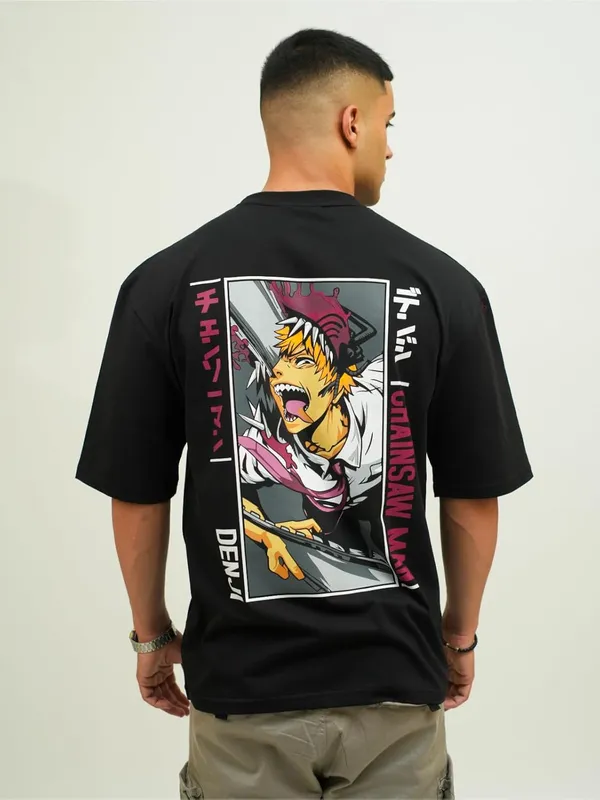 Black_100%_Cotton_Lycra_Oversized_Fit_T-Shirt_For_Men
