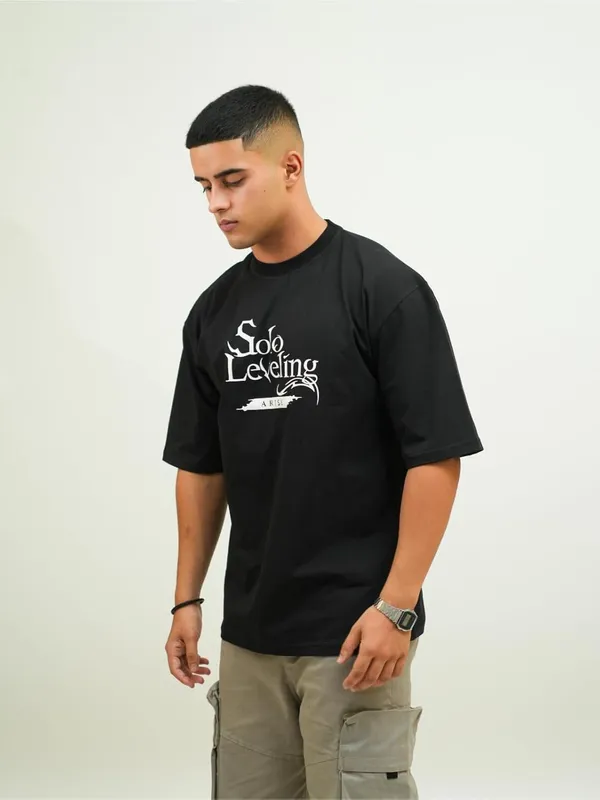 Black_100%_Cotton_Lycra_Oversized_Fit_T-Shirt_For_Men