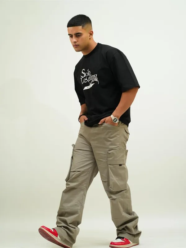 Black_100%_Cotton_Lycra_Oversized_Fit_T-Shirt_For_Men