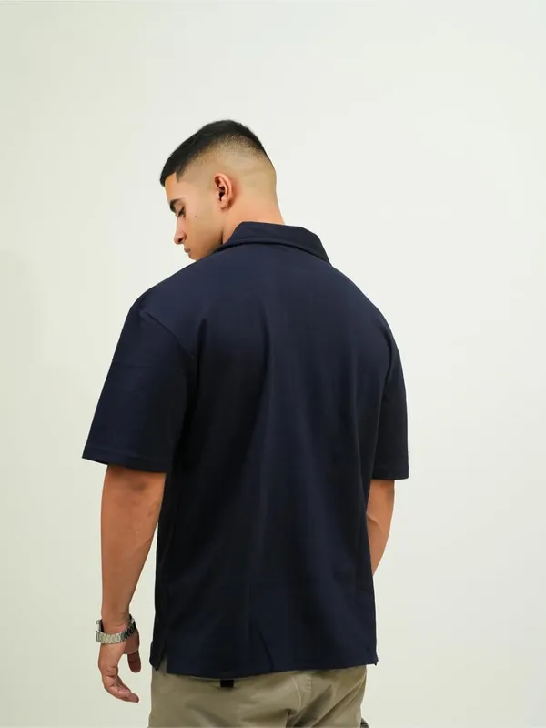 Navy_Blue_100%_Cotton_Lycra_Oversized_Fit_T-Shirt_For_Men