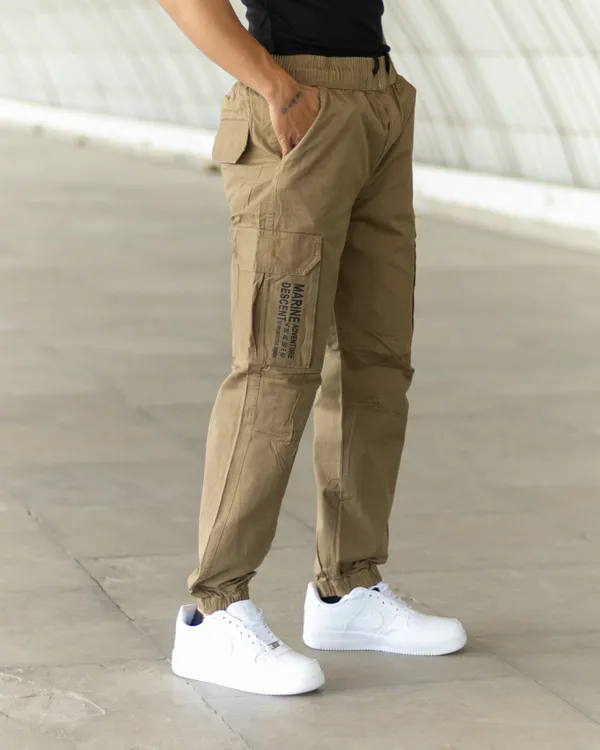 Beige_Cotton_Casual_Cargo_Pants_|_For_Men