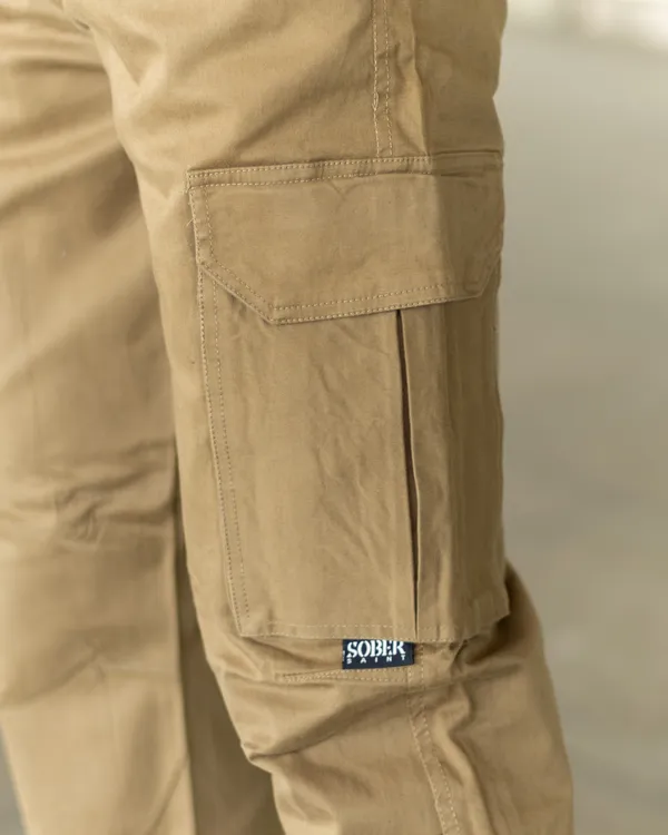 Beige_Cotton_Casual_Cargo_Pants_|_For_Men