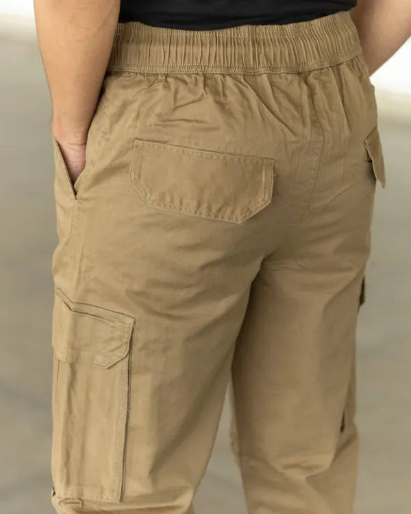 Beige_Cotton_Casual_Cargo_Pants_|_For_Men