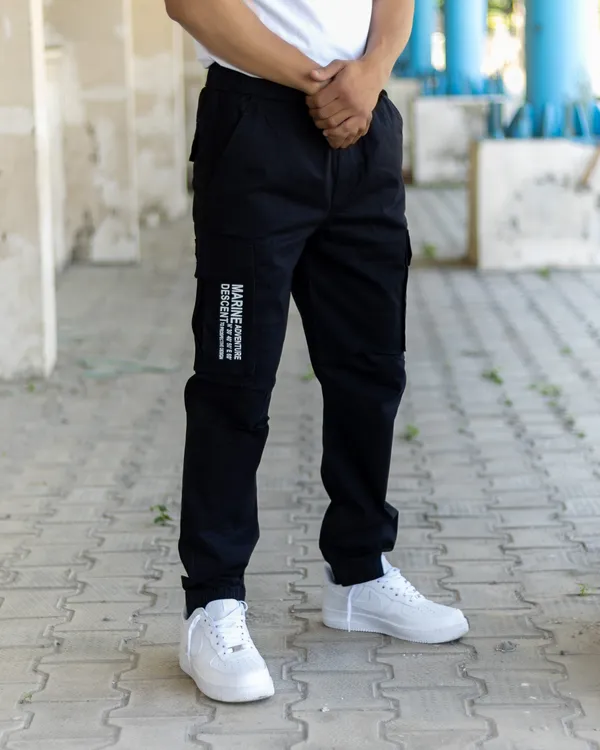 Black_Cotton_Casual_Cargo_Pants_|_For_Men