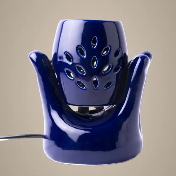 Blue_Ceramic_Hand_Design_Aroma_Electric_Diffuser_Burner_With_10Ml_Sandalwood_Aroma_Oil_For_Living_Room,_Bedroom