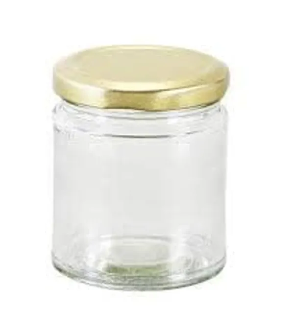Round_Glass_Jar_with_Metal_Air_Tight_Lid_Suitable_to_use_in_House,_Office,_Kitchen_for_containing:_Beverage,_Oil,_Spices_300_ML_Transparent_Container_(3)