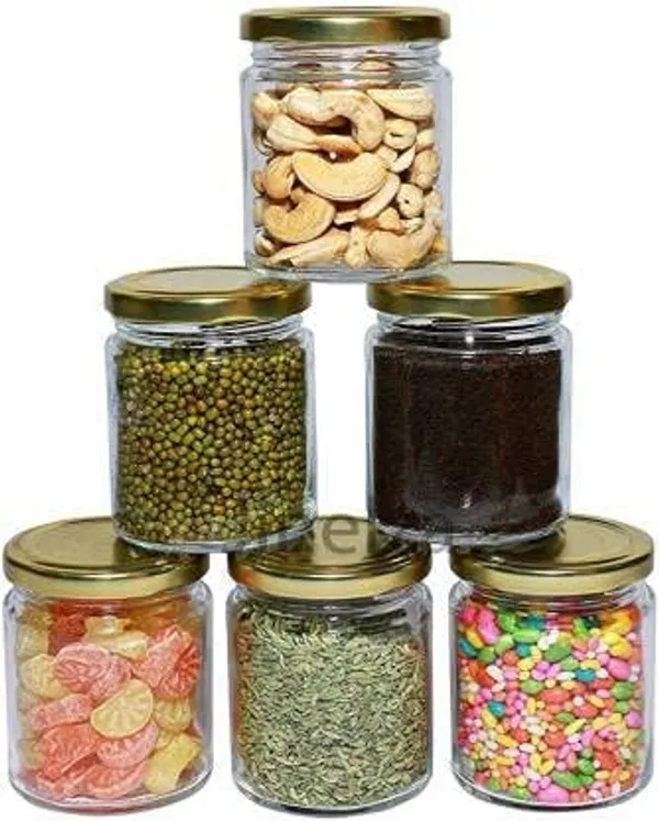 Round_Glass_Jar_with_Metal_Air_Tight_Lid_Suitable_to_use_in_House,_Office,_Kitchen_for_containing:_Beverage,_Oil,_Spices_300_ML_Transparent_Container_(3)