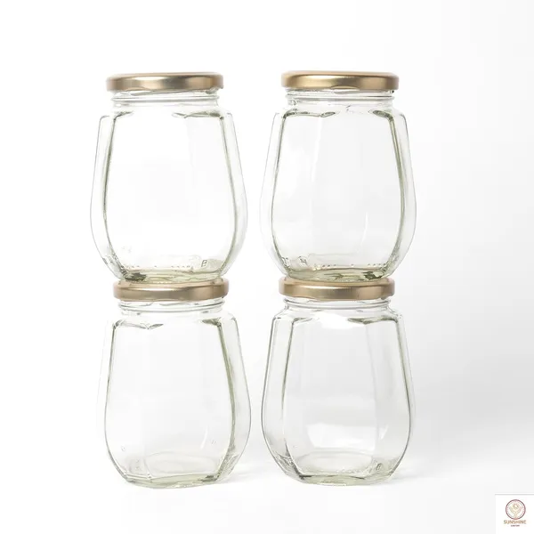 Glass_Octagonal_Jar_With_Airtight_Lid