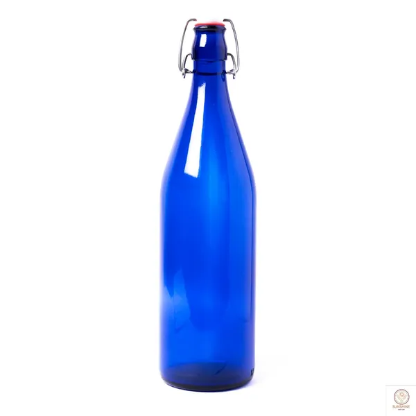 Silica_Glass_Bottle_with_Flip_Cap,_1_Litre,_Set_of_1,_Blue