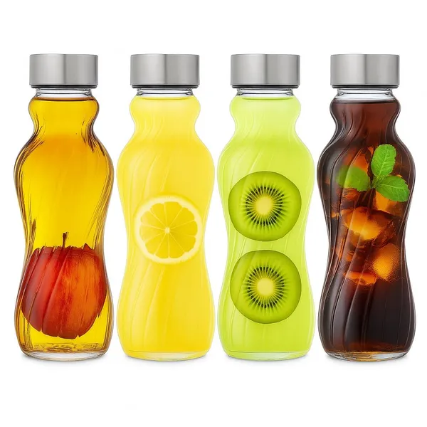 1000_ml_Twisted_Glass_Bottle_|_Wide_Mouth_|_BPA_Free_|_Leak_Proof_Stainless_Steel_Lid_|_Fridge_Water_Bottle_|_Reusable_|_Travel_Friendly,_set_of_2