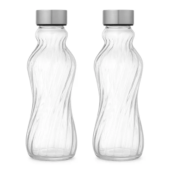 1000_ml_Twisted_Glass_Bottle_|_Wide_Mouth_|_BPA_Free_|_Leak_Proof_Stainless_Steel_Lid_|_Fridge_Water_Bottle_|_Reusable_|_Travel_Friendly,_set_of_2