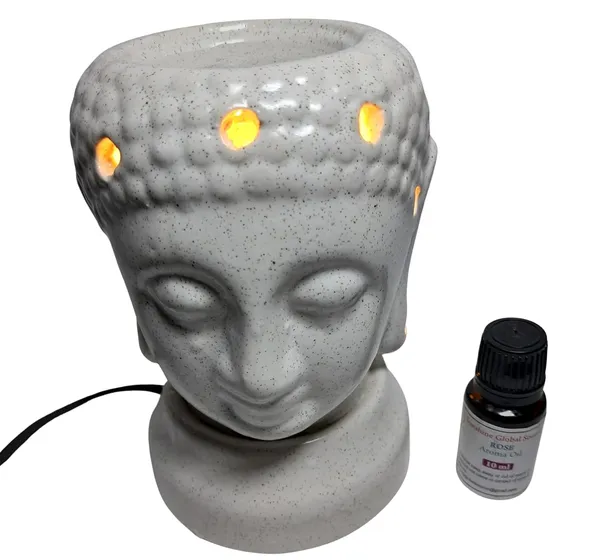White_New_Aroma_Round_White_Double_Zero_Electric_Diffuser_With_10Ml_Aroma/Essential_Oil_For_Living_Room,_Bedroom