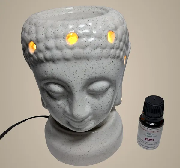 White_New_Aroma_Round_White_Double_Zero_Electric_Diffuser_With_10Ml_Aroma/Essential_Oil_For_Living_Room,_Bedroom