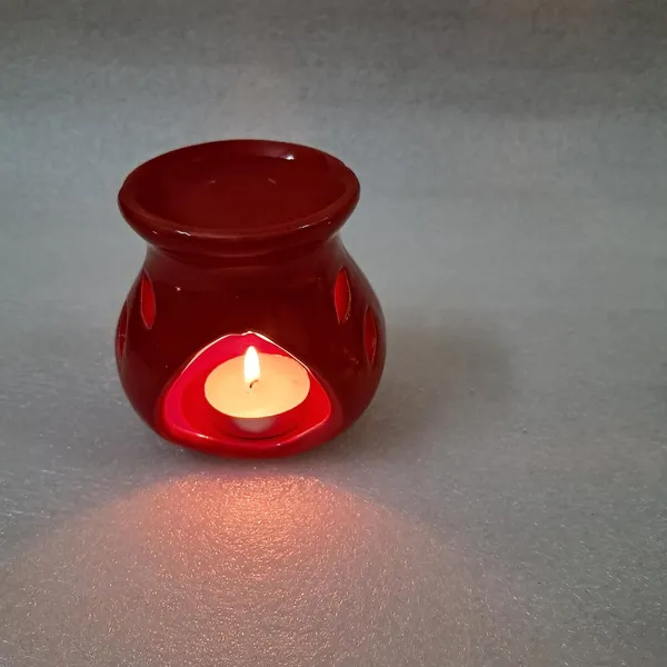 Red_Ceramic_Clay_Candle_Operated_Aroma_Burner