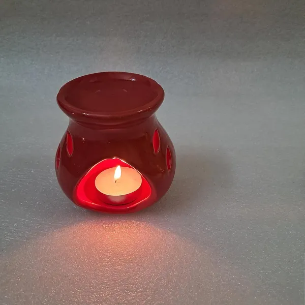 Red_Ceramic_Clay_Candle_Operated_Aroma_Burner