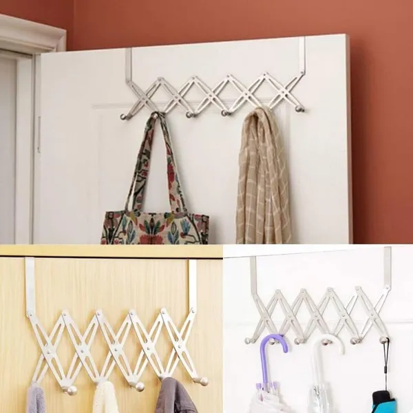 Silver_Door_Hangers_For_Clothes,Heavy_Duty_Stainless_Steel_Adjustable_6_Hook_Hanger,_Over_The_Door_Bathroom_Hangers_For_Clothes