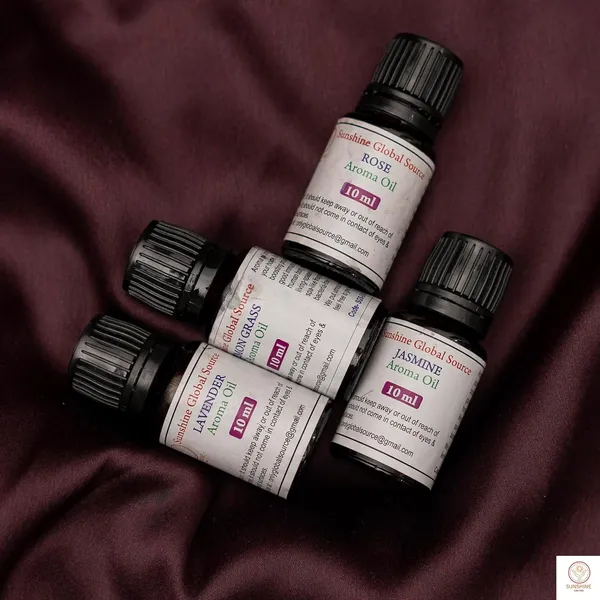 White_Aroma_Diffuser_Oil,_Candle_Burner_&_Electric_Diffuser_For_Home_Fragrance_Candle_(Jasmine,_Rose,_Lemongrass,_Lavender)_10Ml_Each,_Pack_Of_4