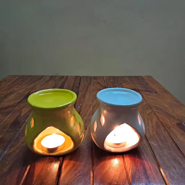 Yellow_&_White_Ceramic_Clay_Aroma_Oil_Burner_Diffuser_For_Home_Fragrance