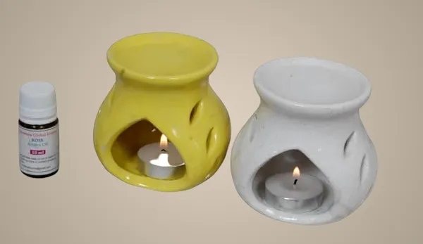 Yellow_&_White_Ceramic_Clay_Aroma_Oil_Burner_Diffuser_For_Home_Fragrance