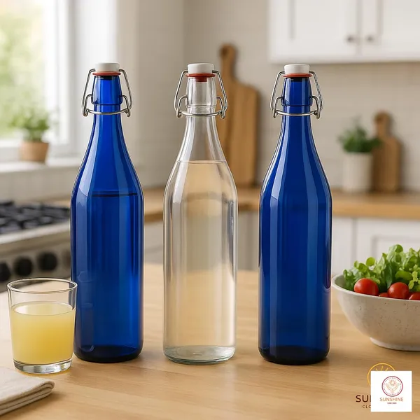 White_Silica_Glass_Bottle_With_Flip_Cap,_1_Litre