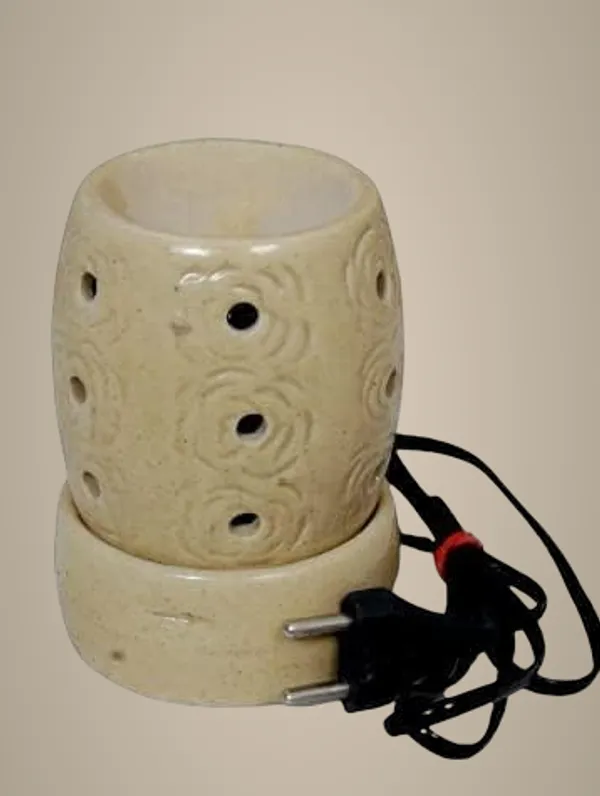 Grey_Ceramic_Gulab_Aroma_Electric_Diffuser_Burner_With_10Ml_Rose_Aroma_Oil_For_Living_Room,_Bedroom_|_Decoration_Items