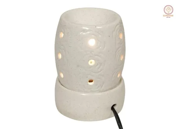 White_Ceramic_Gulab_Aroma_Electric_Diffuser_Burner_With_10Ml_Rose_Aroma_Oil_For_Living_Room,_Bedroom