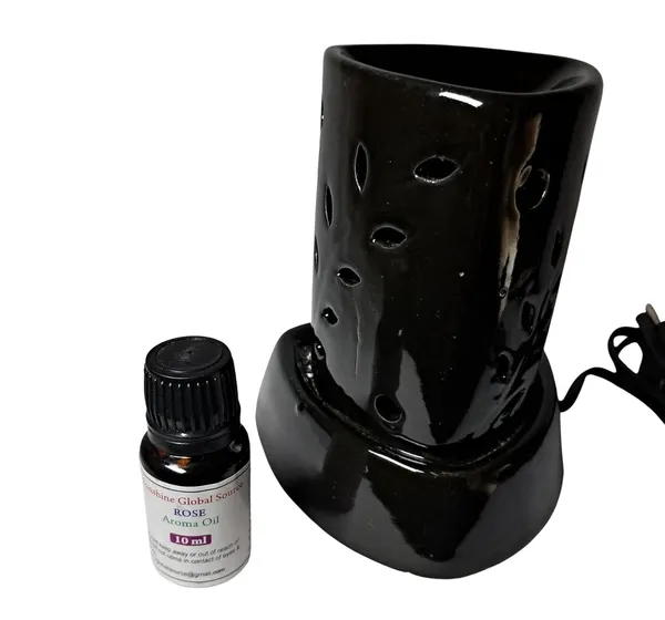 White_New_Aroma_Round_White_Double_Zero_Electric_Diffuser_With_10Ml_Aroma/Essential_Oil_For_Living_Room,_Bedroom