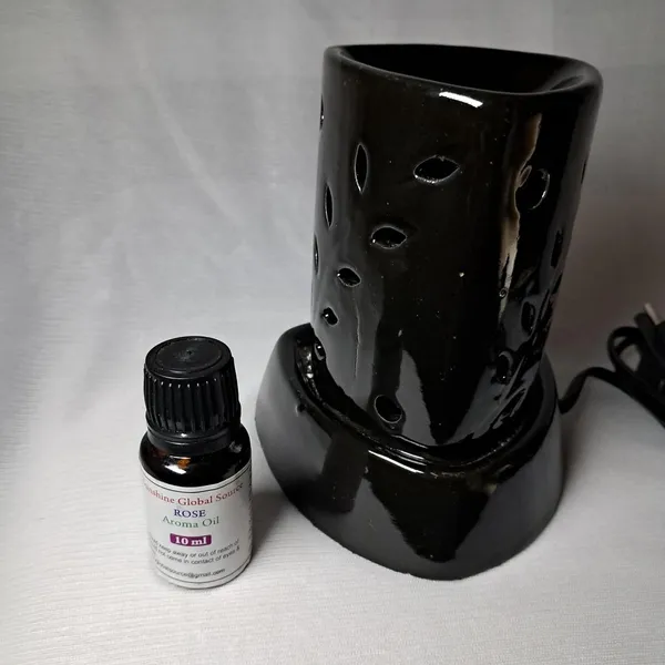White_New_Aroma_Round_White_Double_Zero_Electric_Diffuser_With_10Ml_Aroma/Essential_Oil_For_Living_Room,_Bedroom
