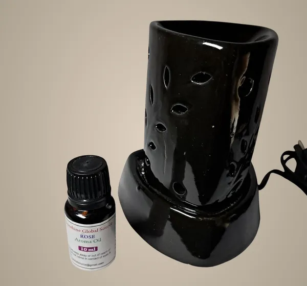 White_New_Aroma_Round_White_Double_Zero_Electric_Diffuser_With_10Ml_Aroma/Essential_Oil_For_Living_Room,_Bedroom