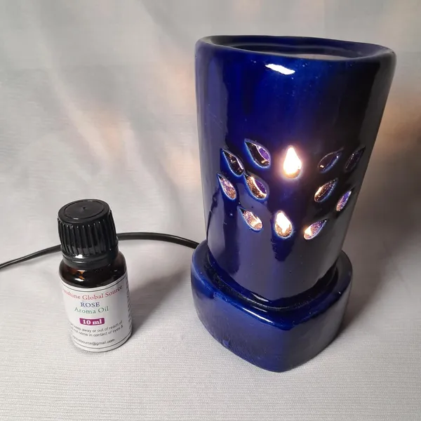 White_New_Aroma_Round_White_Double_Zero_Electric_Diffuser_With_10Ml_Aroma/Essential_Oil_For_Living_Room,_Bedroom