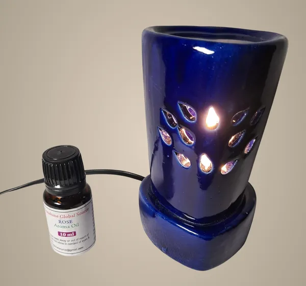 White_New_Aroma_Round_White_Double_Zero_Electric_Diffuser_With_10Ml_Aroma/Essential_Oil_For_Living_Room,_Bedroom