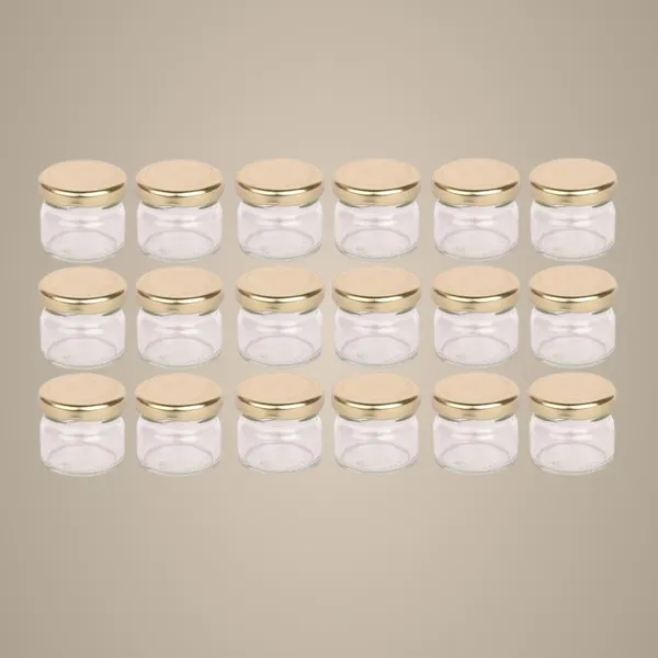 Clear_Round_Mini_Glass_Jar_Container_With_Airtight_Metal_Lid_-_20_Gram,_100_Pieces