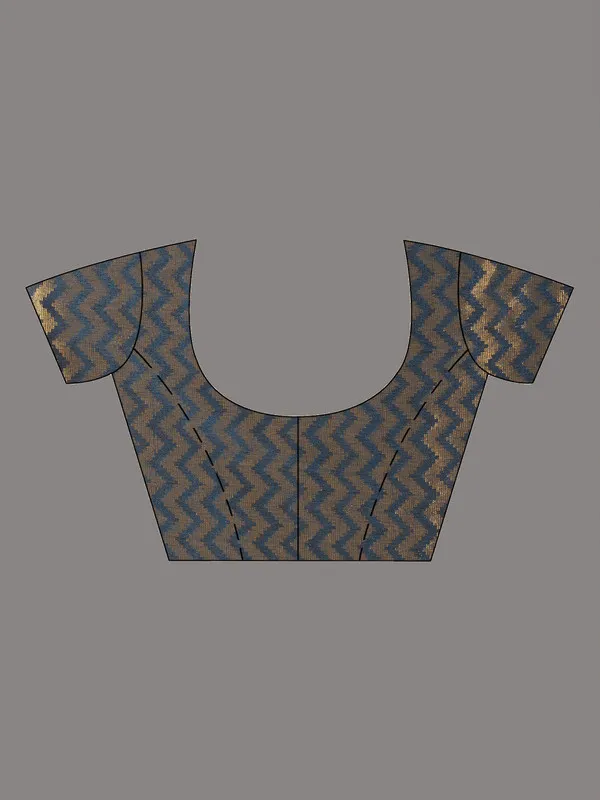 Authentic_Gunmetal_Grey_Linen_Tissue_Silk_Handloom_Bhagalpuri_Weaving_Motif_Designer_Saree