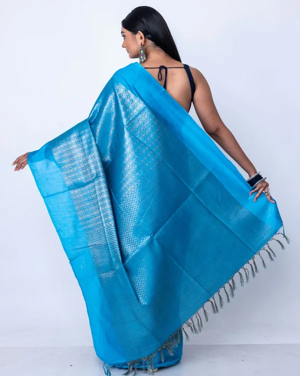Authentic_Azure_Handloom_Bhagalpuri_Cotton_Tissue_Silk_Crafted_Zari_Weaving_Saree_for_Women