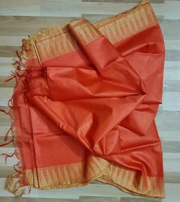 Semi_Tussar_Silk_Handloom_Temple_Border_Bhagalpuri_Saree_(100174_Burnt_Orange-Natural)