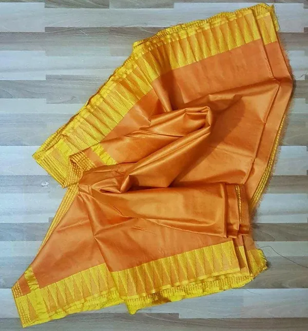 Semi_Tussar_Silk_Handloom_Temple_Border_Bhagalpuri_Saree_(100179_Coral_Orange-Yellow)