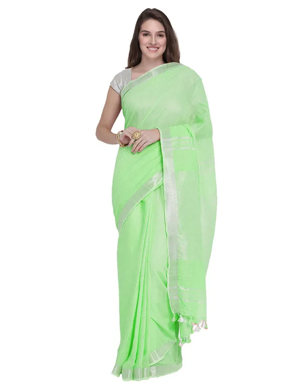 Authentic_Celadon_Green_Bhagalpiuri_Handloom_Linen_Saree_with_Zari_Border