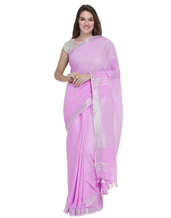Authentic_Magenta_Pure_Linen_Handloom_Bhagalpuri_Saree_with_Matching_Blouse_Piece