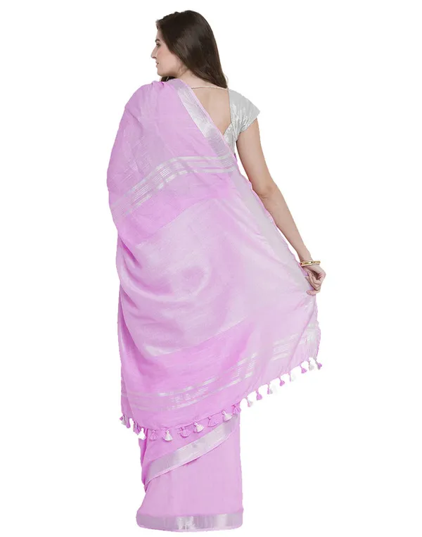 Authentic_Magenta_Pure_Linen_Handloom_Bhagalpuri_Saree_with_Matching_Blouse_Piece