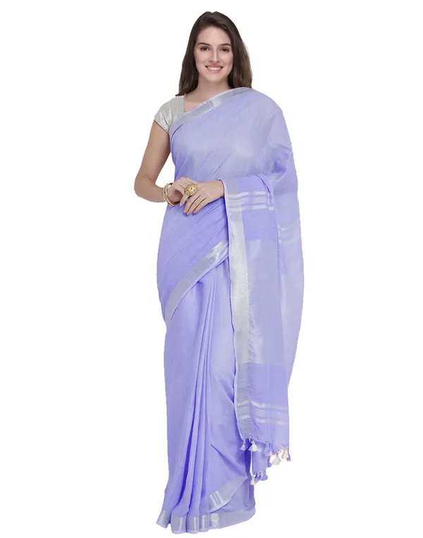 Authentic_Tropical_Indigo_Handloom_Pure_Linen_Bhagalpuri_Saree_with_Blouse_Piece